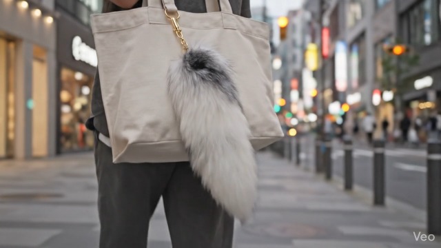Xmasスカート飛びつきネコちゃんファー付きチャーム✨ Amazon.com: QBTZJ Fox Tail Keychain, 15 Inch Fluffy Faux Fur Bag